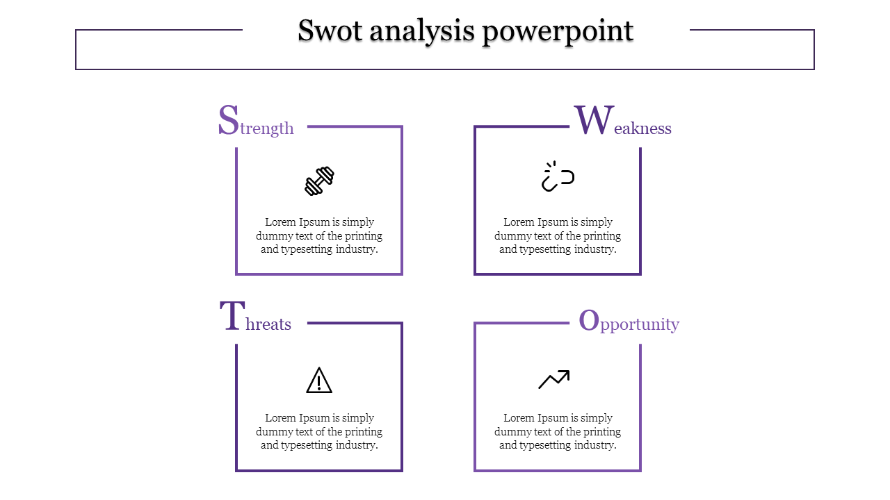 Simple SWOT Analysis PowerPoint Template and Google Slides